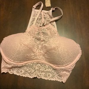 Vs pink high neck bralette